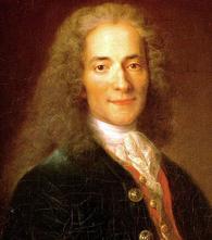 An image of a painted potrait of Voltaire